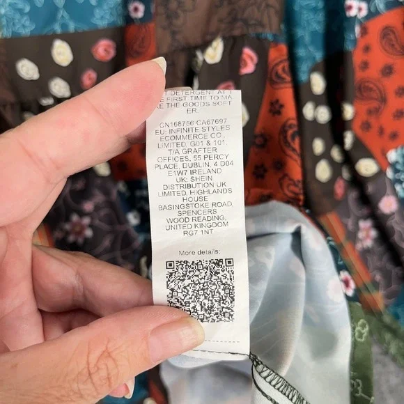 Emery Rose Patchwork Print Babydoll Blouse‎ Size 1XL Cottagecore Country - Picture 6 of 10